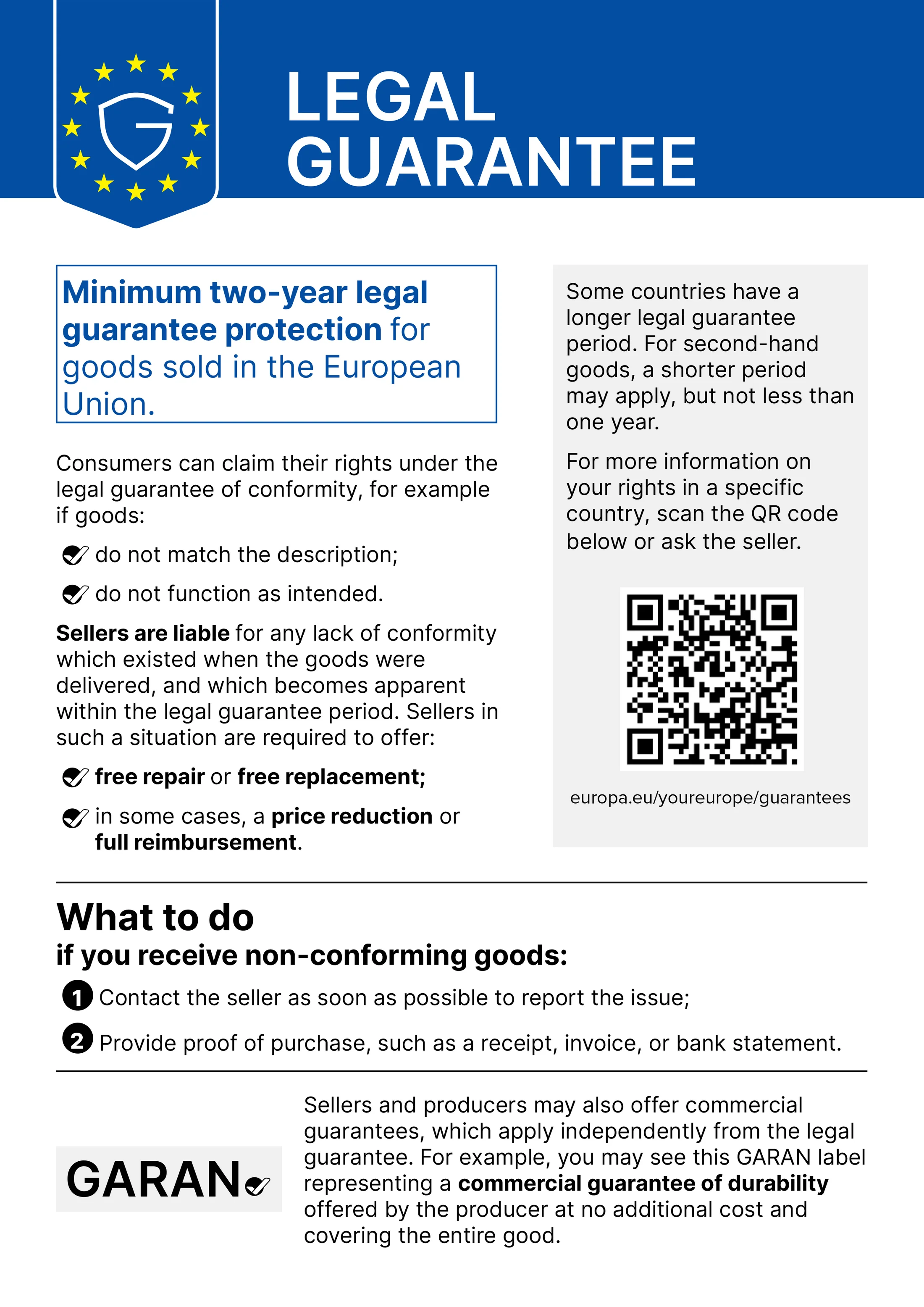 Legal guarantee